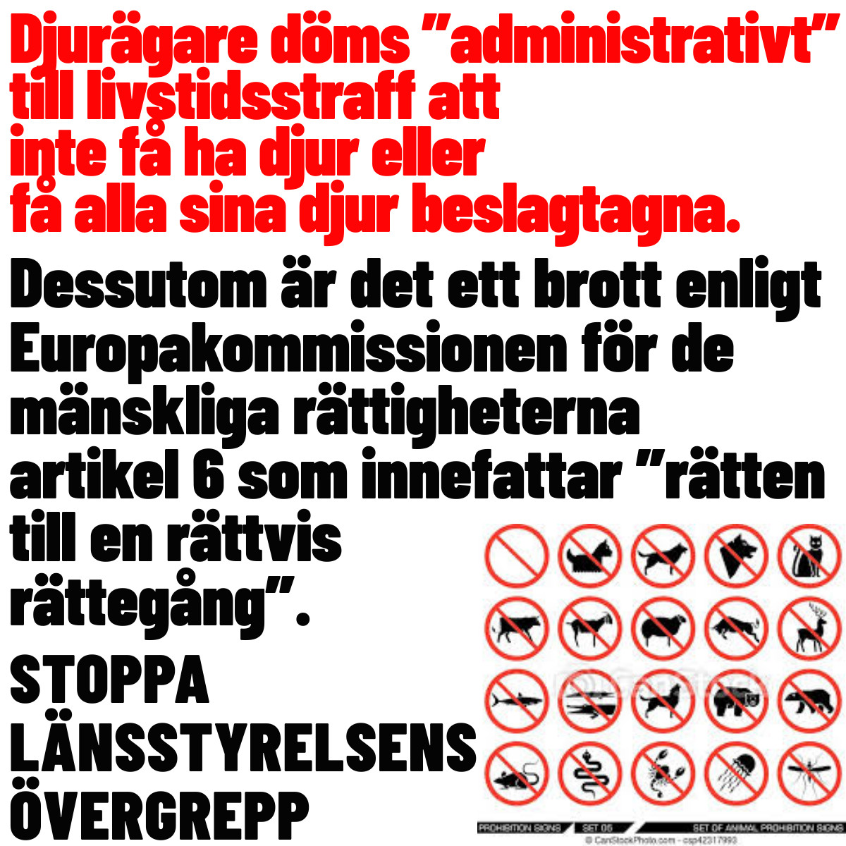 Djur Gare R Ttsl Sa Inf R L Nsstyrelsen Vi Som Ska Stoppa